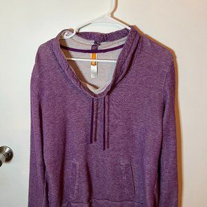 4/$15 Large Maroon and Grey Hoodie Sweatshirt